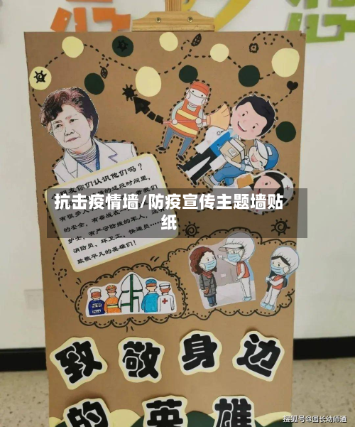 抗击疫情墙/防疫宣传主题墙贴纸