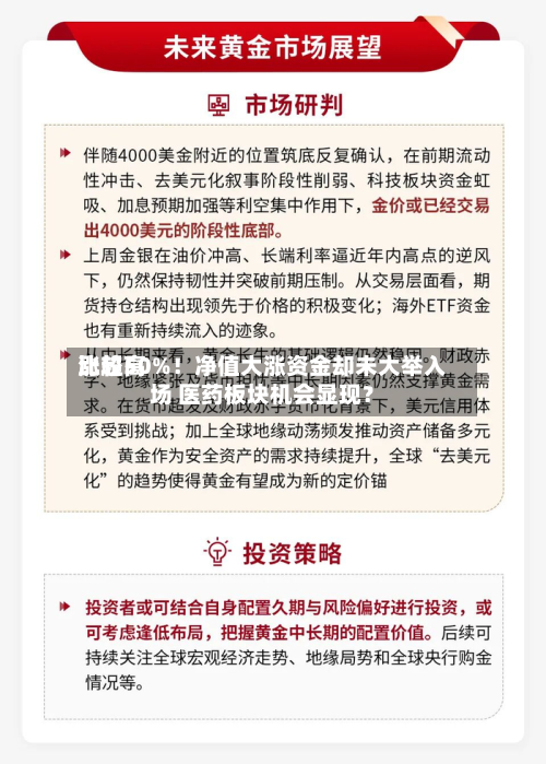 比较高涨超50%！净值大涨资金却未大举入场 医药板块机会显现？
