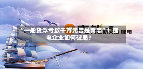 “一船货浮亏数千万元曾是常态”!锂电企业如何破局?-第2张图片