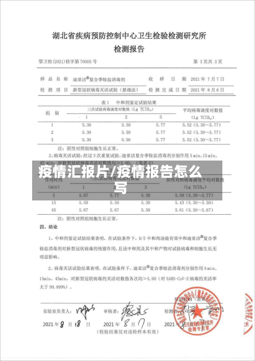 疫情汇报片/疫情报告怎么写