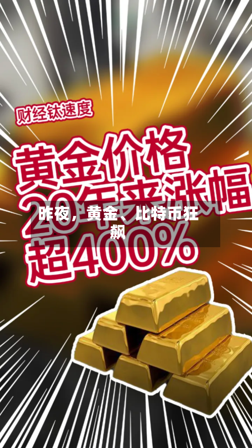 昨夜，黄金、比特币狂飙