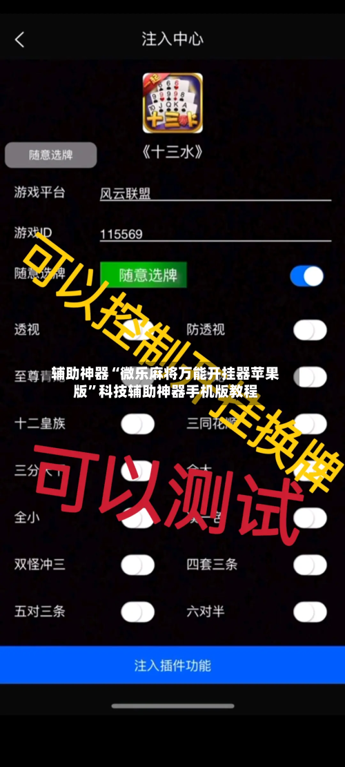 辅助神器“微乐麻将万能开挂器苹果版”科技辅助神器手机版教程