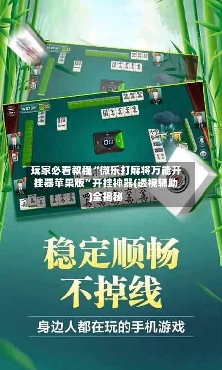 玩家必看教程“微乐打麻将万能开挂器苹果版”开挂神器{透视辅助}全揭秘-第3张图片
