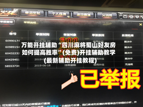 万能开挂辅助“四川麻将蜀山好友房如何提高胜率”(免费)开挂辅助教学(最新辅助开挂教程)-第3张图片