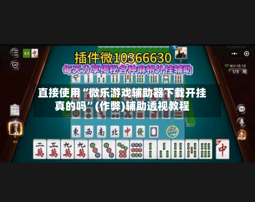 直接使用“微乐游戏辅助器下载开挂真的吗”(作弊)辅助透视教程-第2张图片