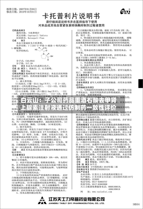 白云山：子公司药品重酒石酸去甲肾上腺素注射液通过仿制药一致性评价-第3张图片