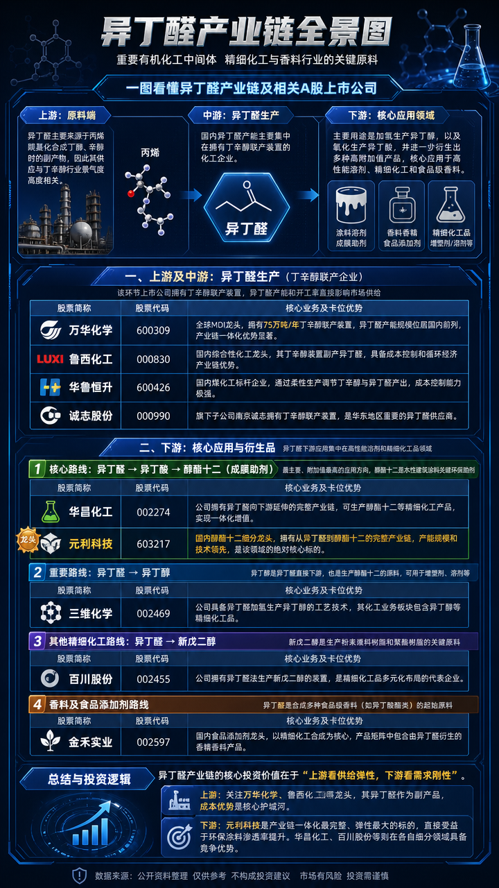 【现货异动】异丁醛30天上涨26.36%!装置检修+原料丙烯偏强共振推涨